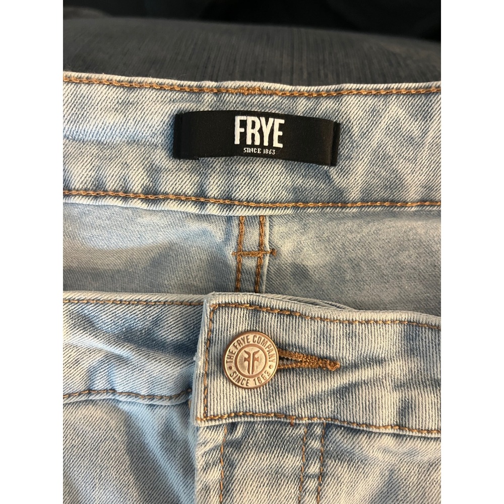 FRYE Light Wash High Waisted Straight‎ Leg Jeans Women Size 12 31 - Picture 5 of 8